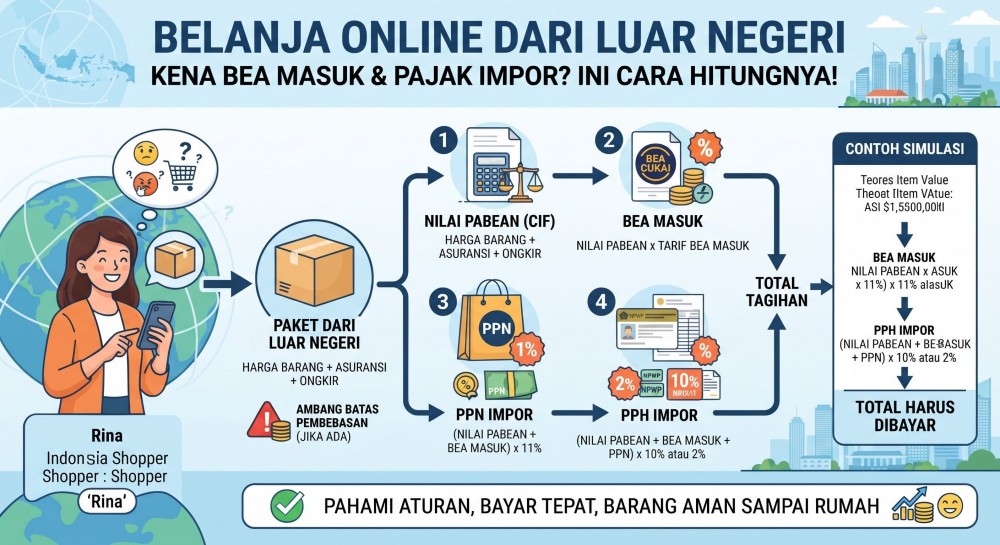 Belanja Online dari Luar Negeri Kena Bea Masuk & Pajak Impor? Ini Cara Hitungnya!