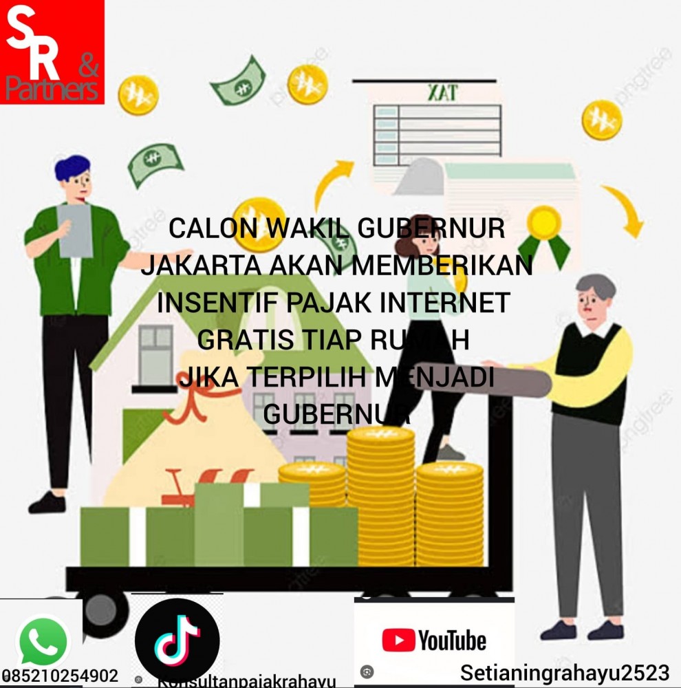 Calon wakil gubernur jakarta akan memberikan insentif pajak internet gratis tiap rumah jika terpilih menjadi gubernur