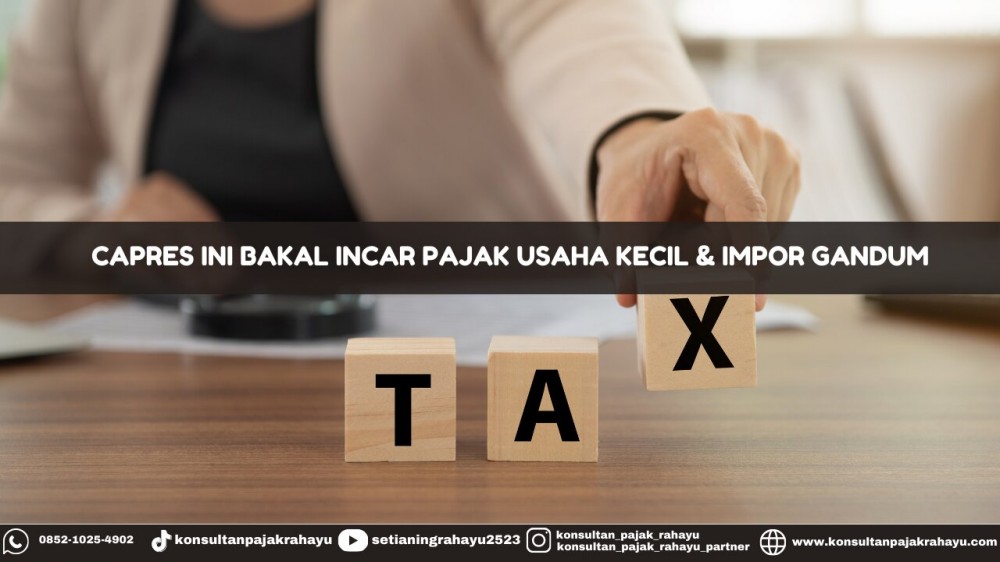 Capres Ini Bakal Incar Pajak Usaha Kecil dan Impor Gandum