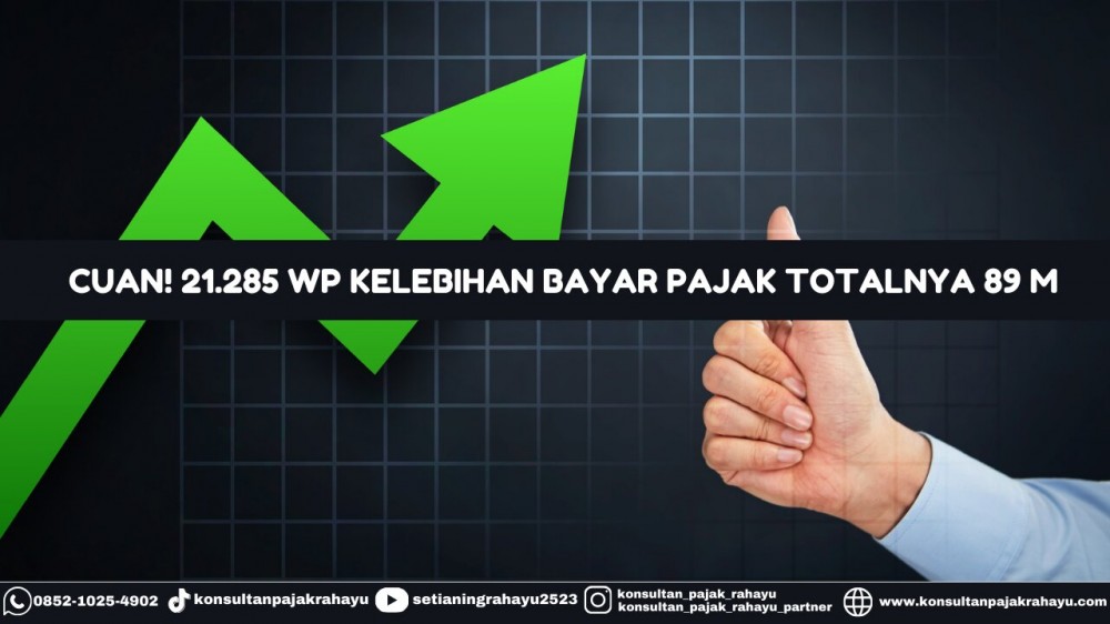 Cuan! 21.285 WP Kelebihan Bayar Pajak Totalnya 89M