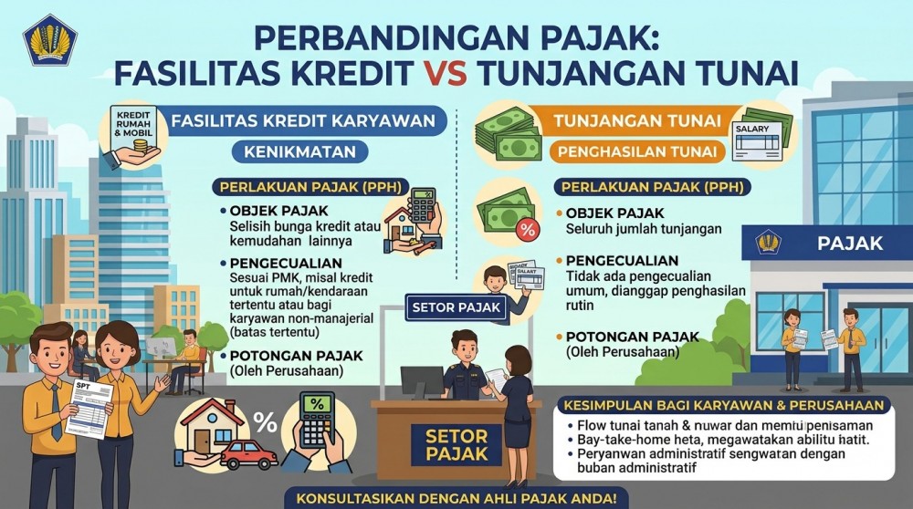 Fasilitas Kredit Karyawan vs Tunjangan Tunai dari Sisi Pajak