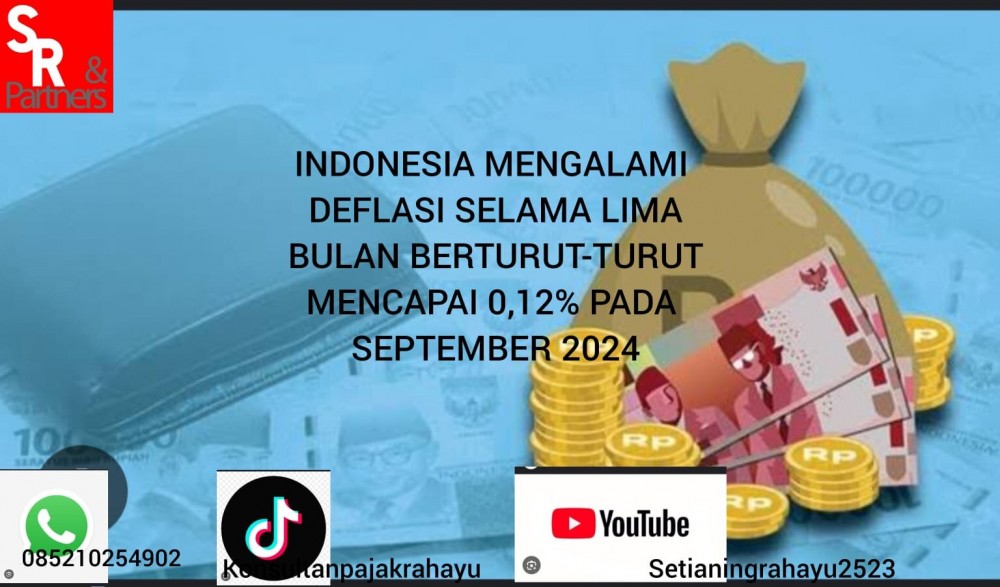 Indonesia Mengalami Deflasi Selama Lima Bulan Berturut-turut, Mencapai 0,12% pada September 2024.