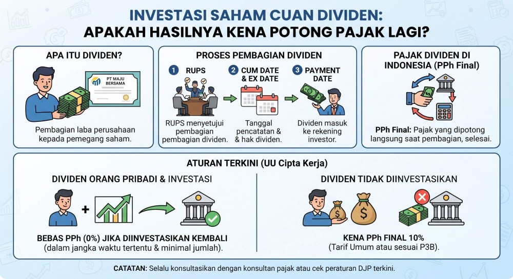 Investasi Saham Cuan Dividen: Apakah Hasilnya Kena Potong Pajak Lagi?