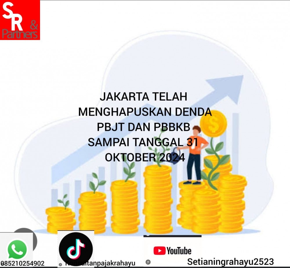 Jakarta telah menghapuskan denda  PBJT dan PBBKB sampai tanggal 31 Oktober 2024