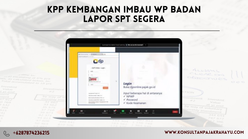 KPP Kembangan Imbau WP Badan Lapor SPT Segera