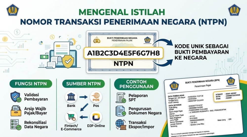 Mengenal Istilah Nomor Transaksi Penerimaan Negara (NTPN)