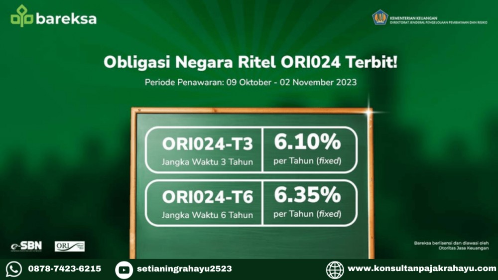 ORI024 Beri Imbal Hasil Tetap 6,35 Persen, Ini Cara Belinya
