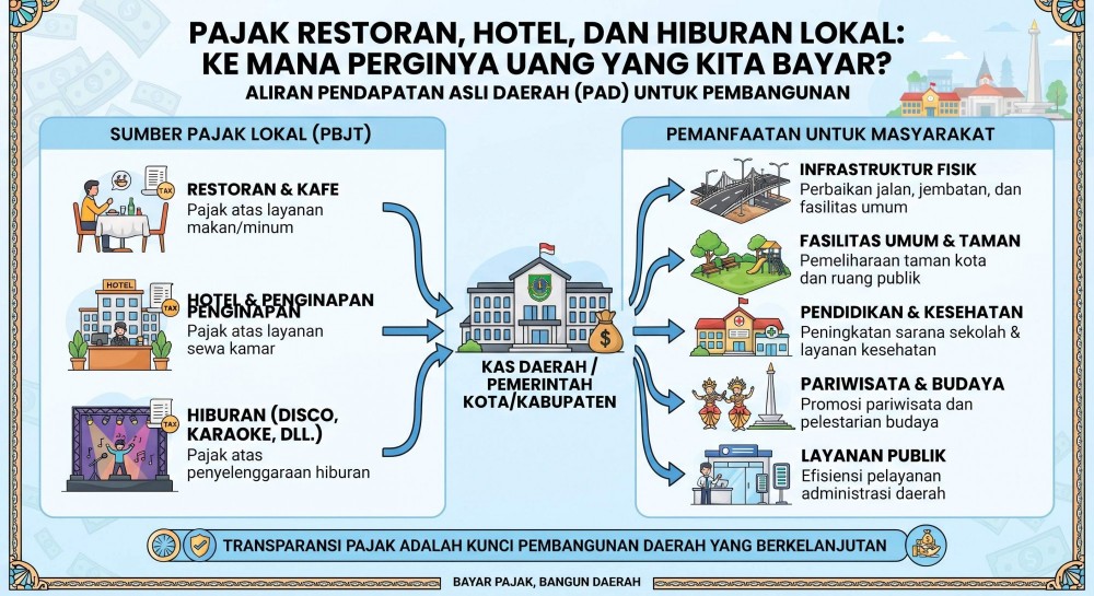 Pajak Restoran, Hotel, dan Hiburan Lokal: Ke Mana Perginya Uang yang Kita Bayar?