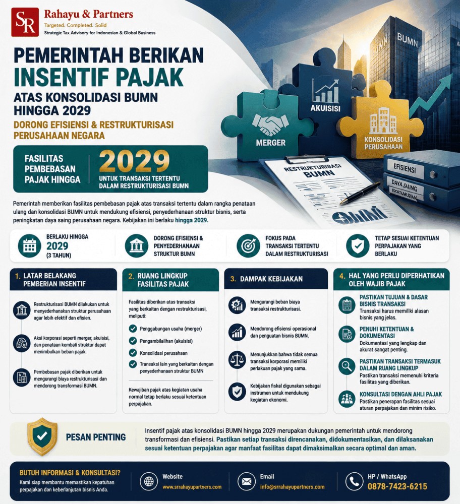 Pemerintah Berikan Insentif Pajak atas Konsolidasi BUMN hingga 2029, Dorong Efisiensi dan Restrukturisasi Perusahaan Negara