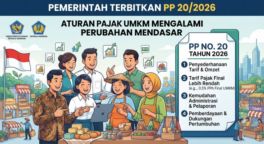 Pemerintah Terbitkan PP 20/2026: Aturan Pajak UMKM Mengalami Perubahan Mendasar