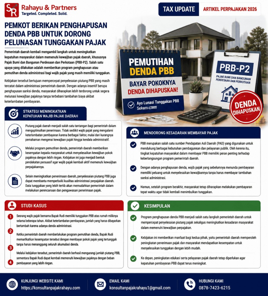 Pemkot Berikan Penghapusan Denda PBB untuk Dorong Pelunasan Tunggakan Pajak