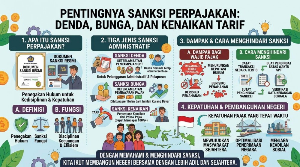 Pentingnya Sanksi Perpajakan: Denda, Bunga, dan Kenaikan Tarif