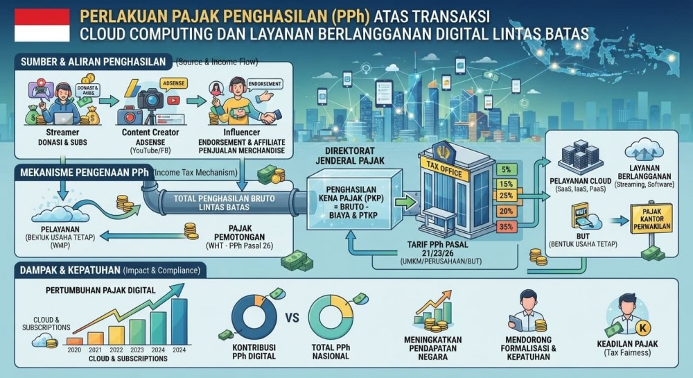 Perlakuan Pajak Penghasilan atas Transaksi Cloud Computing dan Layanan Berlangganan Digital Lintas Batas