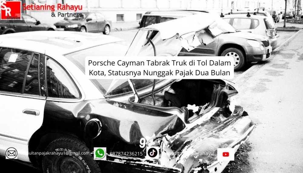 Porsche Cayman Tabrak Truk di Tol Dalam Kota, Statusnya Nunggak Pajak Dua Bulan