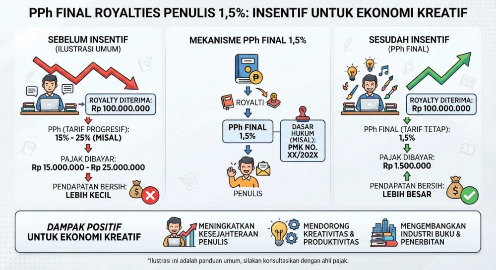 PPh Final Royalti Penulis 1,5%: Insentif untuk Ekonomi Kreatif