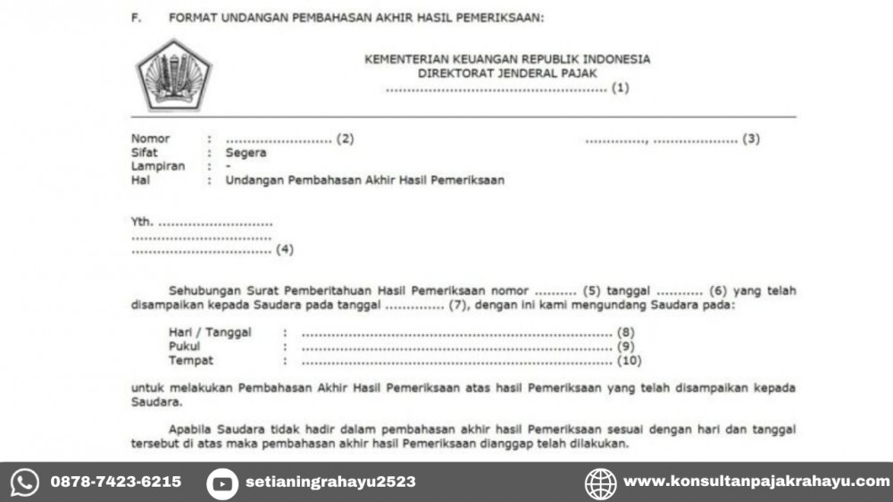 Prosedur Pembahasan Akhir Hasil Pemeriksaan Pajak