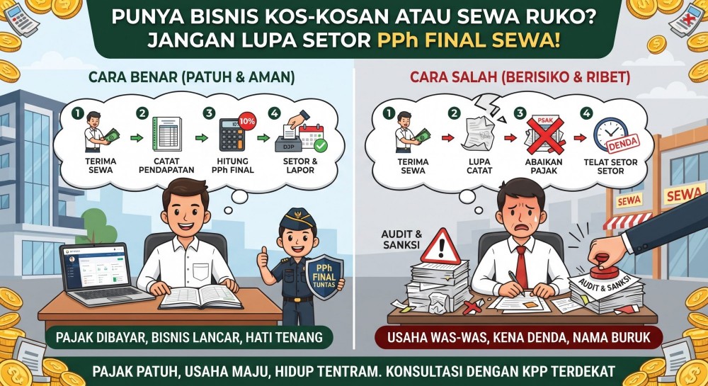 Punya Bisnis Kos-kosan atau Sewa Ruko? Jangan Lupa Setor PPh Final Sewa!