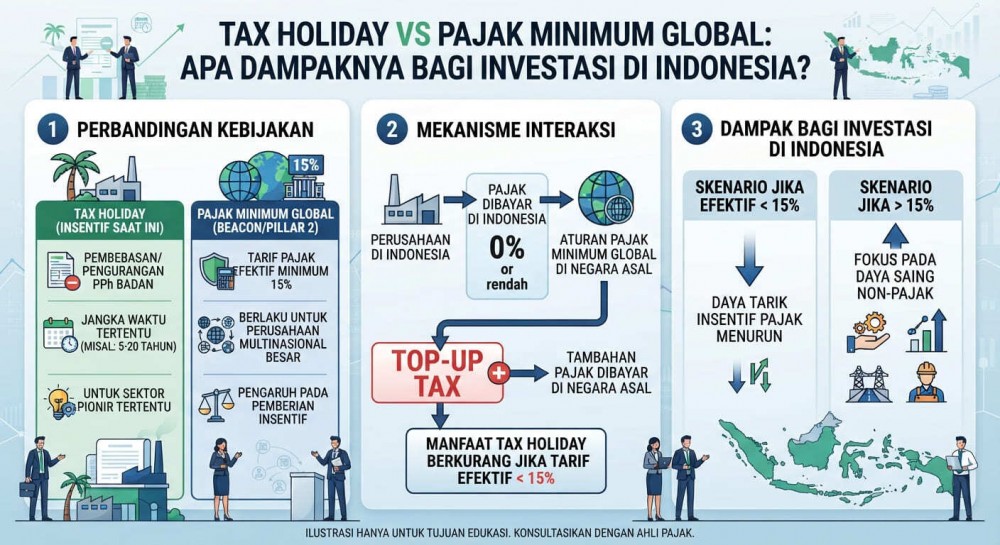 Tax Holiday vs Pajak Minimum Global: Apa Dampaknya bagi Investasi di Indonesia?
