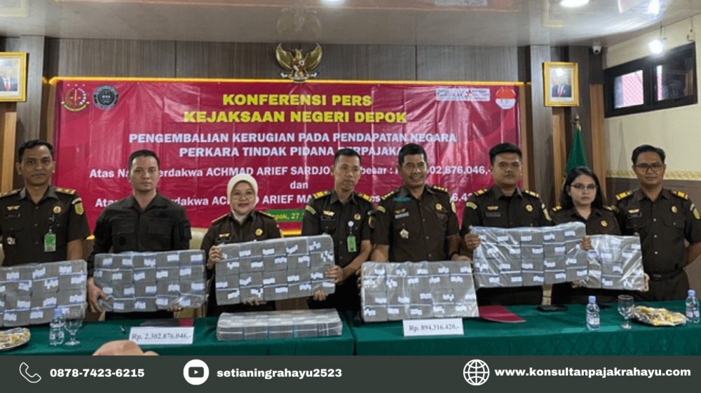Kasus Tindak Pidana Pajak Senilai Rp 3 Miliar