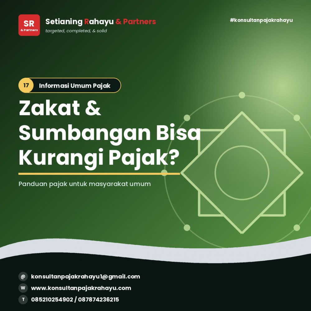 Zakat dan Sumbangan Bisa Mengurangi Pajak?